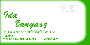 ida banyasz business card